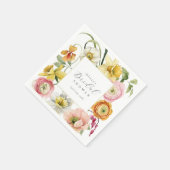Serviette En Papier Spring Garden Bright Floral Bridal Shower  (Coin)