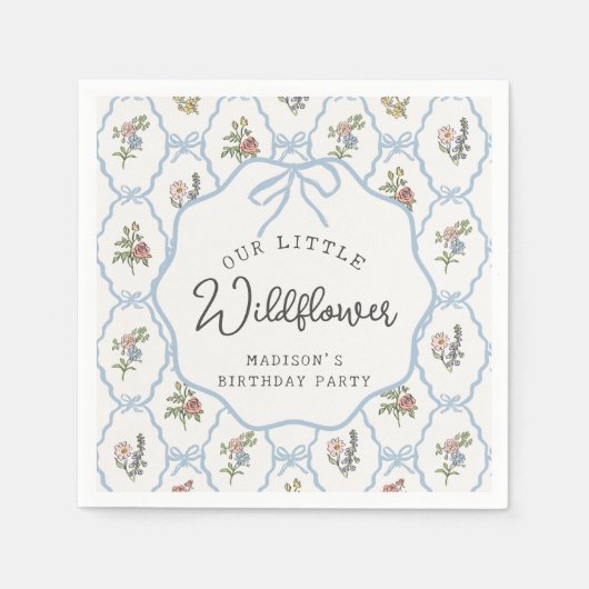Serviette En Papier Spring Garden Party Pastel Floral Anniversaire (Devant)