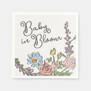 Serviette En Papier Spring Garden Party Pastel Floral Baby shower