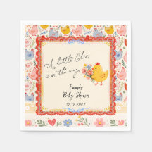 Spring Little Chick Floral Girl Baby Shower