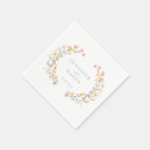 Serviette En Papier Spring Meadow Wildflowers Garden Wedding (Coin)