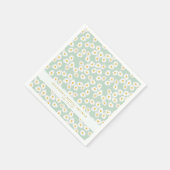 Serviette En Papier Spring Pastel Sage Daisies Fête des mariées sur me (Coin)