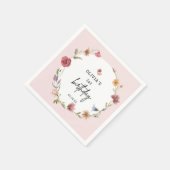 Serviette En Papier Spring Petite fille Fleur sauvage 1ère fête d'anni (Coin)