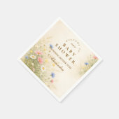 Serviette En Papier Spring Wildflower Meadow Baby Shower (Coin)