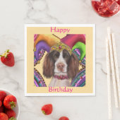SERVIETTE EN PAPIER SPRINGER SPANIEL ANGLAIS (En situation)