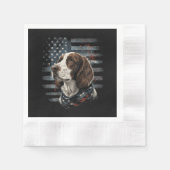 Serviette En Papier Springer Spaniel Chien Drapeau Américain (Devant)