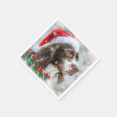 Serviette En Papier Springer Spaniel chien Noël Fête (Coin)
