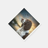Serviette En Papier Springer Spaniel Dog By Duck Pond (Coin)