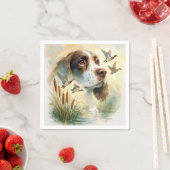 Serviette En Papier Springer Spaniel et Mallard Duck Double exposition (En situation)