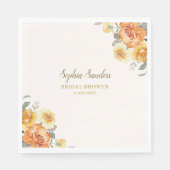 Serviette En Papier Springtime Bridal Shower Featuring Orange Blossoms (Devant)
