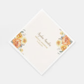 Serviette En Papier Springtime Bridal Shower Featuring Orange Blossoms (Coin)