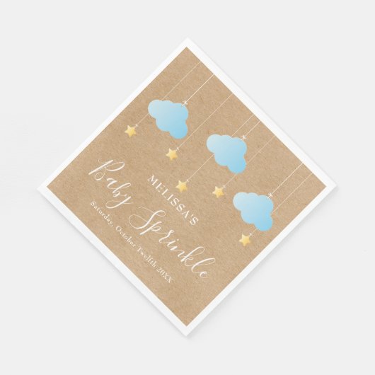 Serviette En Papier Sprinkle Rustique Twinkle Bébé Sprinkle / Douche (Coin)