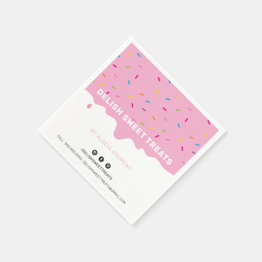 Serviette En Papier SPRINKLES moderne mignon goutte à gouttes de glaça (Coin)