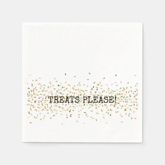 Serviette En Papier Sprinkles TREATS S'IL VOUS PLAÎT Halloween enfants (Devant)
