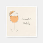 Serviette En Papier Spritz Bubbly Cocktail Birthday Party (Devant)