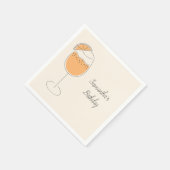 Serviette En Papier Spritz Bubbly Cocktail Birthday Party (Coin)