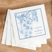 Serviette En Papier Spruce Point Inn Boothbay Harbour Maine Map Mariag