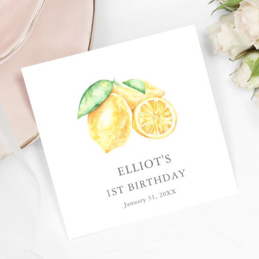 Serviette En Papier Squeeze Citrus Citrus Baby First Birthday Welcome