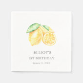 Serviette En Papier Squeeze Citrus Citrus Baby First Birthday Welcome (Devant)