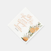 Serviette En Papier Squeeze | Fête des mariées méditerranéenne au citr (Coin)