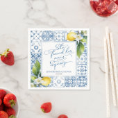 Serviette En Papier Squeeze | Fête des mariées méditerranéenne au citr (En situation)