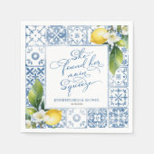 Serviette En Papier Squeeze | Fête des mariées méditerranéenne au citr (Devant)