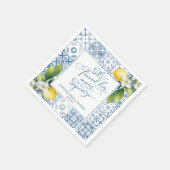 Serviette En Papier Squeeze | Fête des mariées méditerranéenne au citr (Coin)