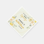 Serviette En Papier Squeeze principal Élégante Fête des mariées floral (Coin)