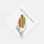 Serviette En Papier Squelette avec Hot Dog Halloween Papier Napkins (Coin)