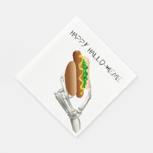 Serviette En Papier Squelette avec Hot Dog Halloween Papier Napkins (Coin)