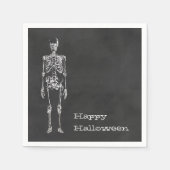 Serviette En Papier Squelette blanc Black Spirit Halloween Party (Devant)
