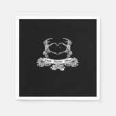 Serviette En Papier Squelette Conception manuelle (Devant)