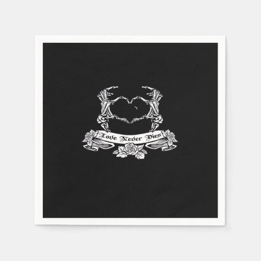 Serviette En Papier Squelette Conception manuelle (Devant)