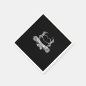 Serviette En Papier Squelette Conception manuelle (Coin)