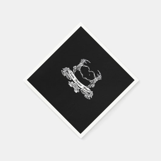 Serviette En Papier Squelette Conception manuelle (Coin)