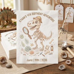 Serviette En Papier Squelette de dinosaure Paléontologue Garçon 4e ann