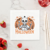 Serviette En Papier Squelette de l'infirmière d'Halloween Essential T- (En situation)