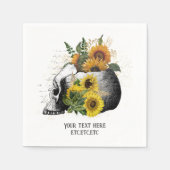 Serviette En Papier Squelette de tournesol gothique (Devant)