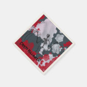 Serviette En Papier Squelette déplaisante de chauve-souris d'Halloween (Coin)