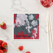 Serviette En Papier Squelette déplaisante de chauve-souris d'Halloween (En situation)