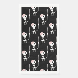 Serviette En Papier Squelette d'Halloween avec épée