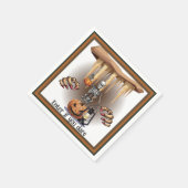 Serviette En Papier Squelette d'Halloween Trick or Treating (Coin)