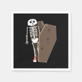 Serviette En Papier Squelette et café Halloween Design (Devant)