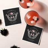 Serviette En Papier Squelette gothique Mains Coeur Bébé Fille Douche