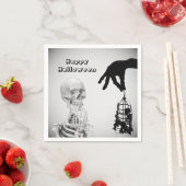 Serviette En Papier Squelette main Halloween Papier Napkin (En situation)