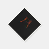 Serviette En Papier Squelette Mains Coeur Signer Costume Drôle Hallowe (Coin)