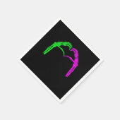 Serviette En Papier Squelette Mains Coeur Signer Retro Costume Hallowe (Coin)