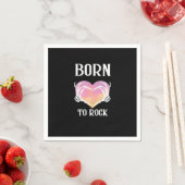 Serviette En Papier Squelette Mains Graphisme Coeur Pour Classique (En situation)