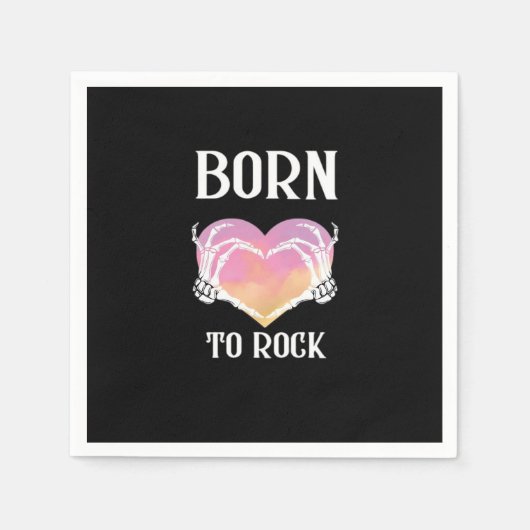 Serviette En Papier Squelette Mains Graphisme Coeur Pour Classique (Devant)