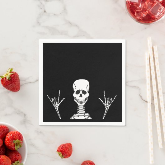 Serviette En Papier Squelette serviettes ILY (En situation)